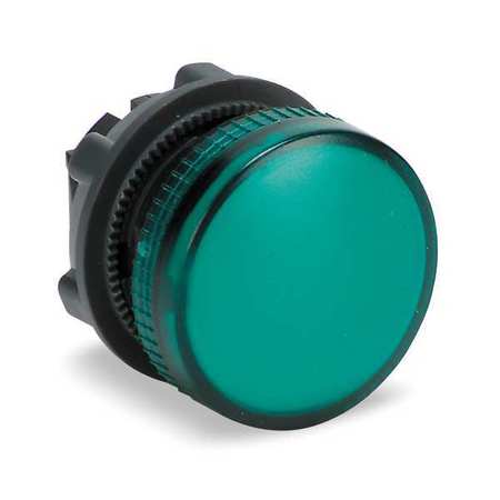 Schneider Electric Pilot Light Head, Green, 22mm ZB5AV03