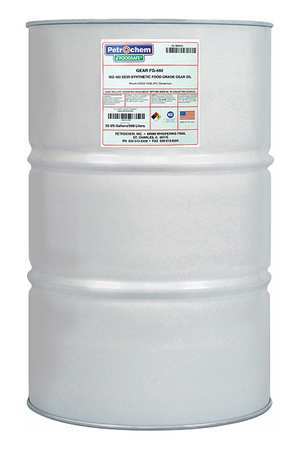 PETROCHEM 55 gal Gear Oil Drum 460 ISO Viscosity, 140 SAE, Clear FOODSAFE GEAR FG-460-055