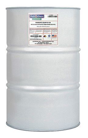 PETROCHEM 55 gal Gear Oil Drum 150 ISO Viscosity, 85W SAE, Clear FOODSAFE GEAR FG-150-055