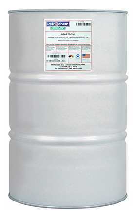 PETROCHEM 55 gal Gear Oil Drum 320 ISO Viscosity, 90 SAE, Clear FOODSAFE GEAR FG-320-055