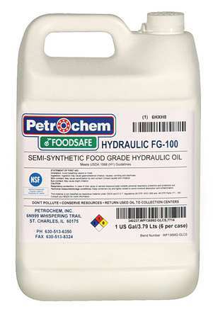 PETROCHEM 1 gal Jug, Hydraulic Oil, 100 ISO Viscosity, 30 SAE FOODSAFE HYDRAULIC FG-100 H-1