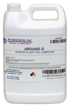 Petrochem Synthetic Air Tool Lubricant, SAE Grade 10W, ISO 32 AIRGUARD 32-001