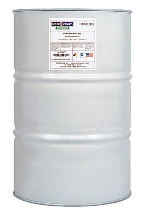 PETROCHEM 55 gal Gear Oil Drum 460 ISO Viscosity, 140 SAE, Bright and Clear GEARSYN FGG-460-055