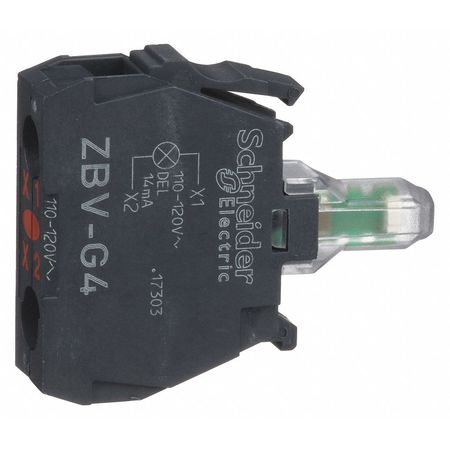 Schneider Electric Lamp Module With Bulb, 22 mm, Red ZBVG4