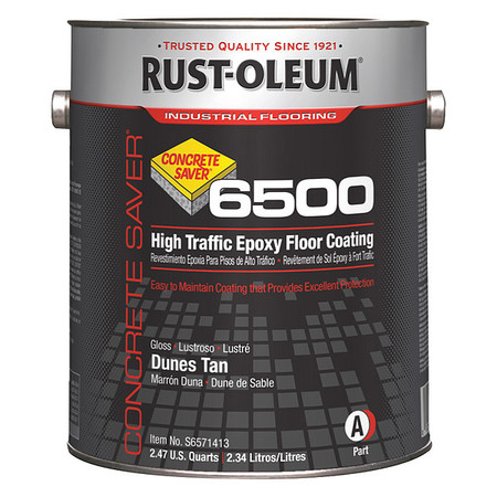 Rust-Oleum 1 gal Floor Coating, High Gloss Finish, Dunes Tan, Solvent Base S6571413