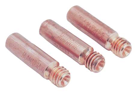 LINCOLN ELECTRIC Contact Tip, 0.025" Tweco/Binzel, Pk10 KH710