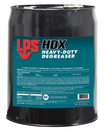 LPS Hdx Heavy Duty Degreaser, 55 Gal Drum, Liquid, Clear, Colorless 01055