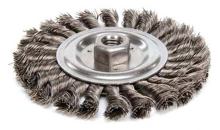 WEILER Twist Wire Wheel Wire Brush, Threaded Arbor 94010