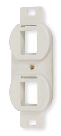 HUBBELL PREMISE WIRING Outlet Frame, 2P, Flush Keystone Mounting BR106C