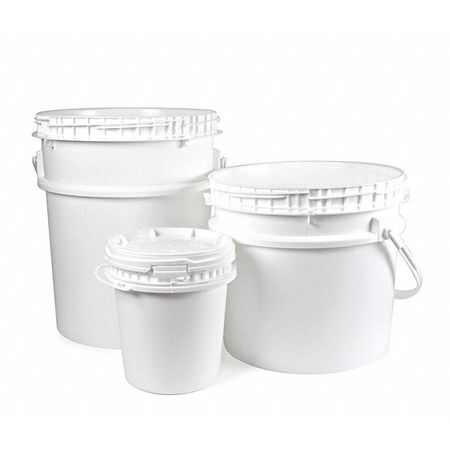 Zoro Select Lid, HDPE, Wht, 10 Gal, UN, No Gasket 52435