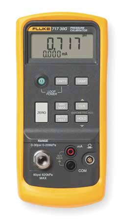 FLUKE Pressure Calibrator, -12 to 30 psi Fluke-717 30