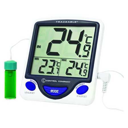 TRACEABLE Digital Thermometer, -58 Degrees to 158 Degrees F for Wall or Desk Use 4648