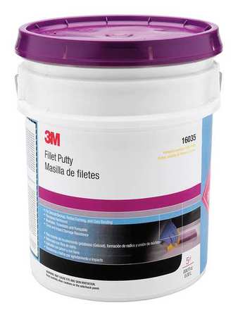 3M Fillet Putty 16035, Neutral, 5 Gallon Drum Pail 00638060140383