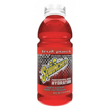 SQWINCHER Sports Drink, Regular, 20 oz ready to drink, Fruit Punch, 24 Pack 159030535