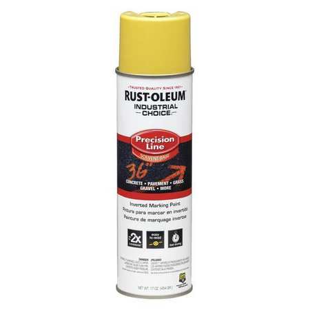Rust-Oleum Inverted Marking Paint, 17 oz., High Visibility Yellow, Solvent -Based 203025