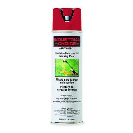 Rust-Oleum Inverted Marking Paint, 17 oz., Safety Red, Solvent -Based 203029