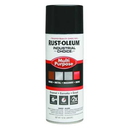 Rust-Oleum Spray Paint, Black, Gloss, 12 oz. 1679830
