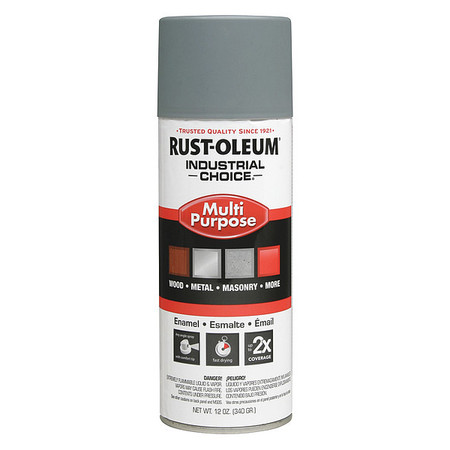 Rust-Oleum Spray Primer, Gray, Flat Finish, 12 oz. 1680830