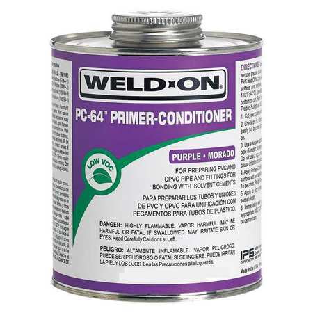 WELD-ON PC-64 Purple Primer-Conditioner PVC/CPVC 1/2 Pint 13999