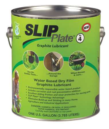 Slip Plate Dry Film Graphite Lubricant, 1 Gal. SLIP4-4X1G
