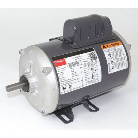 DAYTON Capacitor-Start General Purpose Motor, 1/2 HP, 115/208-230V AC Voltage, 48 Frame 6K482