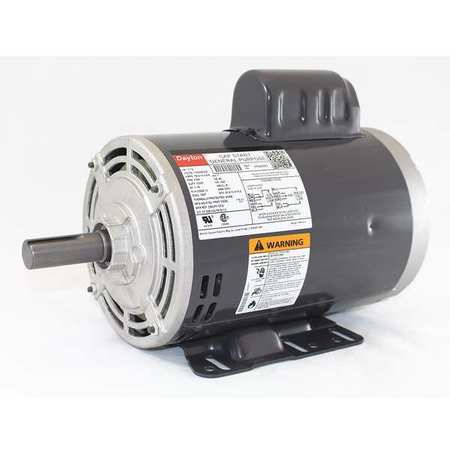 DAYTON Capacitor-Start General Purpose Motor, 1 1/2 HP, 115/208-230V AC Voltage, 145T Frame 6K826