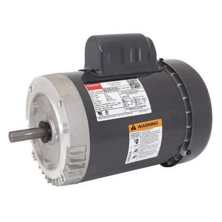 DAYTON Capacitor-Start General Purpose Motor, 3/4 HP, 115/208-230V AC Voltage, 56C Frame 6K831