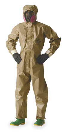 DUPONT Coveralls, 6 PK, Tan, Tychem(R) 5000, Zipper C3185TTN4X000600