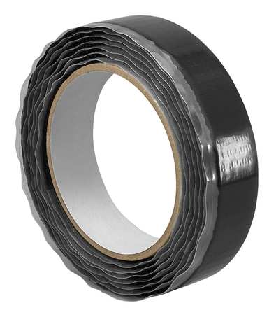3M Reclosable Fastener, Acrylic Adhesive, 30 ft, 1 in Wd, Black 1-10-SJ3523