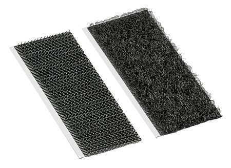 3M Reclosable Fastener Shape, Square, Acrylic Adhesive, 1 in, 1 in Wd, Black, 100 PK 1-1-100-SJ3526N/SJ3527N