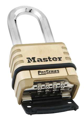 Master Lock Combination Padlock, Bottom, Black/Silver 1175DLH