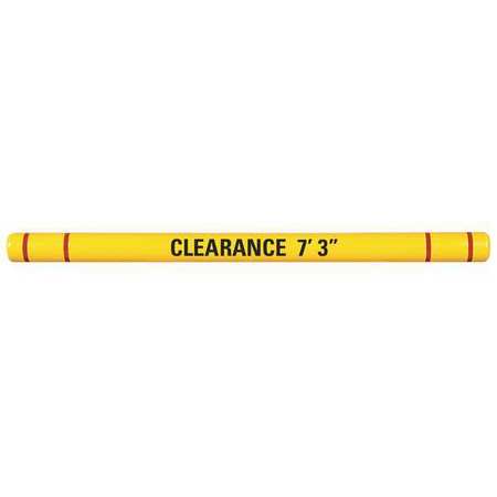 ZORO SELECT Clearance Bar with Graphics, 5 In. Dia. HTGRD480YR