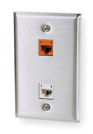 HUBBELL PREMISE WIRING Hubbell SSF12 2 Socket Faceplate - 2 x Total Number of Socket(s) - 1-gang SSF12