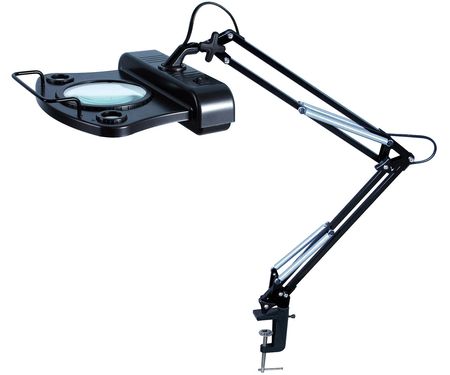 Lumapro LUMAPRO 13 W, Compact Fluorescent Articulating Arm Round Magnifier Light 6MNT4