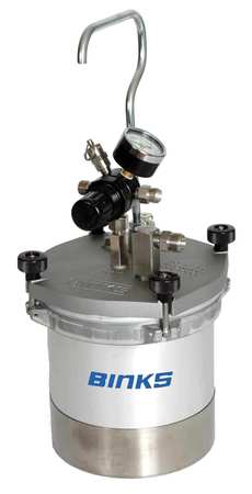 BINKS Aluminum Pressure Cup, Clamp Type Lid 80-600