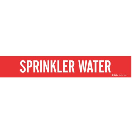 BRADY Pipe Mrkr, Sprinkler Water, 2-1/2to7-7/8In, 7269-1 7269-1