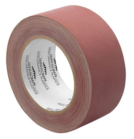 TAPECASE Film Tape, Rulon, Rose, 2 In. x 18 Yd. 15D652