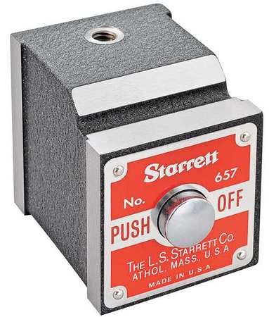 STARRETT Magnetic Indicator Holder, 100 Lb, 1/4-20 657P