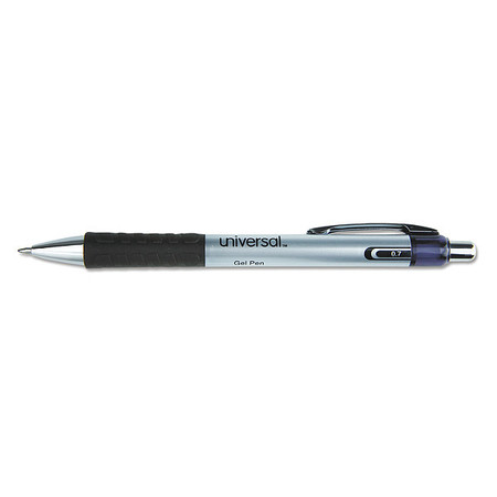Universal One Retractable Gel Pen, Medium 0.7 mm, Black PK12 UNV39720