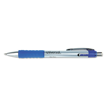 UNIVERSAL ONE Retractable Gel Pen, Medium 0.7 mm, Blue PK12 UNV39711