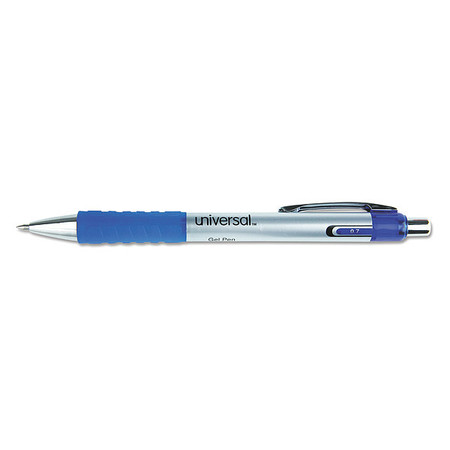 Universal One Retractable Gel Pen, Medium 0.7 mm, Blue PK12 UNV39711