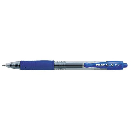 Pilot Retractable Gel Pen, Fine 0.7 mm, Blue PK12 PIL31021