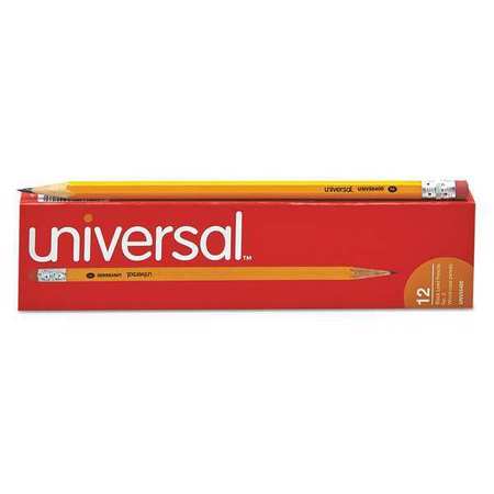 Universal Woodcase Pencil, #2 HB, Yellow, PK12 UNV55400