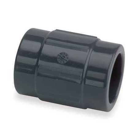 Zoro Select PVC Coupling, FNPT x FNPT, 1 in Pipe Size 830-010