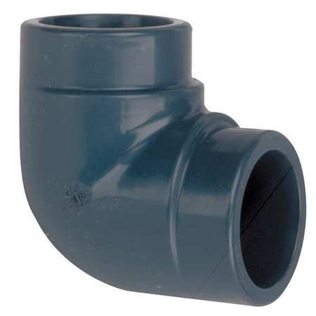 ZORO SELECT PVC Elbow, 90 Degrees, FNPT x FNPT, 2 in Pipe Size 808-020