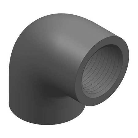 ZORO SELECT PVC Elbow, 90 Degrees, FNPT x FNPT, 1 in Pipe Size 808-010