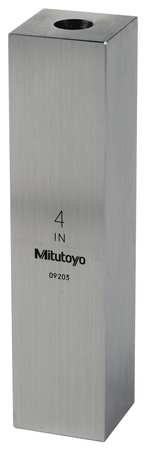 Mitutoyo Gage Block, Square, Steel, 4.00 In, ASME 0 614204-531