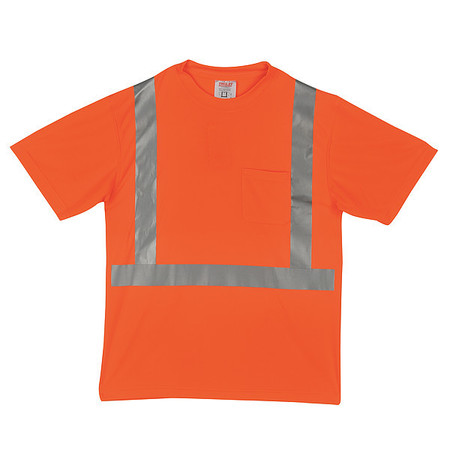 Tingley Job Sight Hi-Vis T-Shirt, Short Sleeve, Orange, 4XL S75029