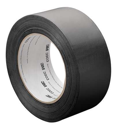 3M Duct Tape, 4 x 50 yd, 6.5 mil, Black, Vinyl 4-50-3903-BLACK