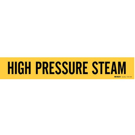 BRADY Pipe Mrkr, High Pressure Steam, 8In orGrtr, 7141-1HV 7141-1HV